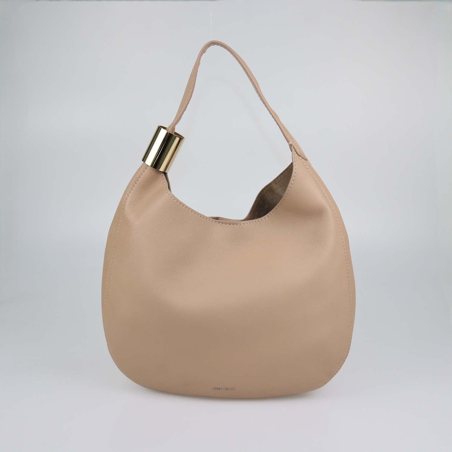 Jimmy Choo Beige Leather Stevie Hobo