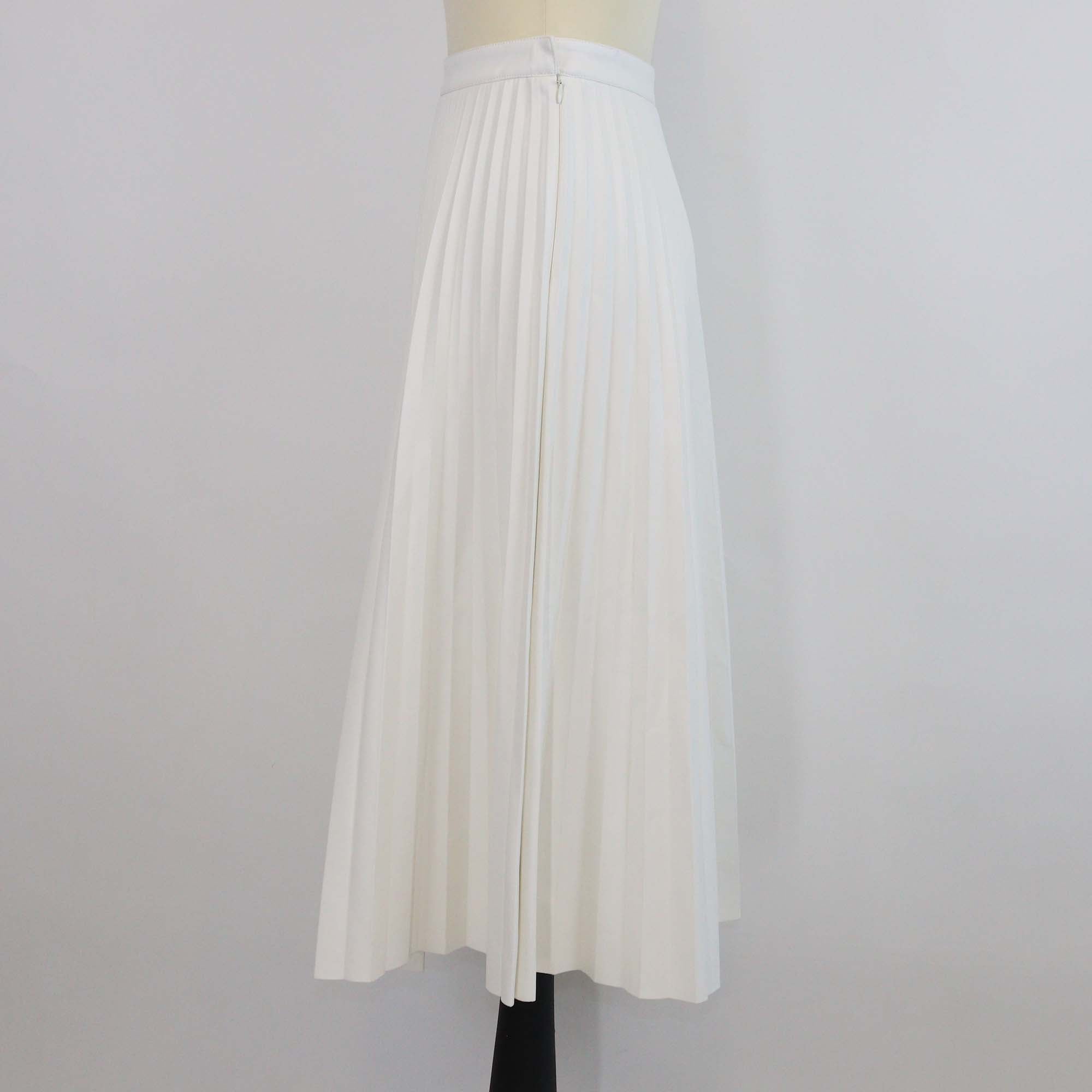 Proenza Schouler White Label Faux Leather Pleated Mid Length Skirt