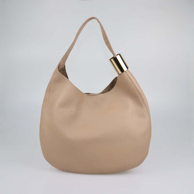 Jimmy Choo Beige Leather Stevie Hobo