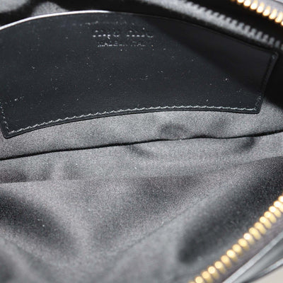 Miu Miu Black Leather Logo Belt Bag