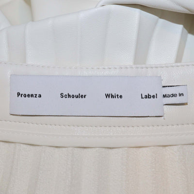 Proenza Schouler White Label Faux Leather Pleated Mid Length Skirt
