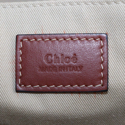 Chloe Beige/Natural Canvas and Leather Large Woody Tote