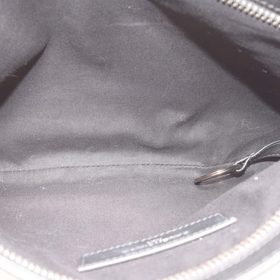Balenciaga Black Leather Graffiti Zip Pouch