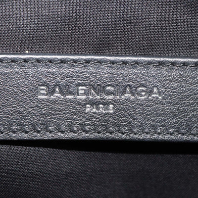 Balenciaga Black Leather Graffiti Zip Pouch