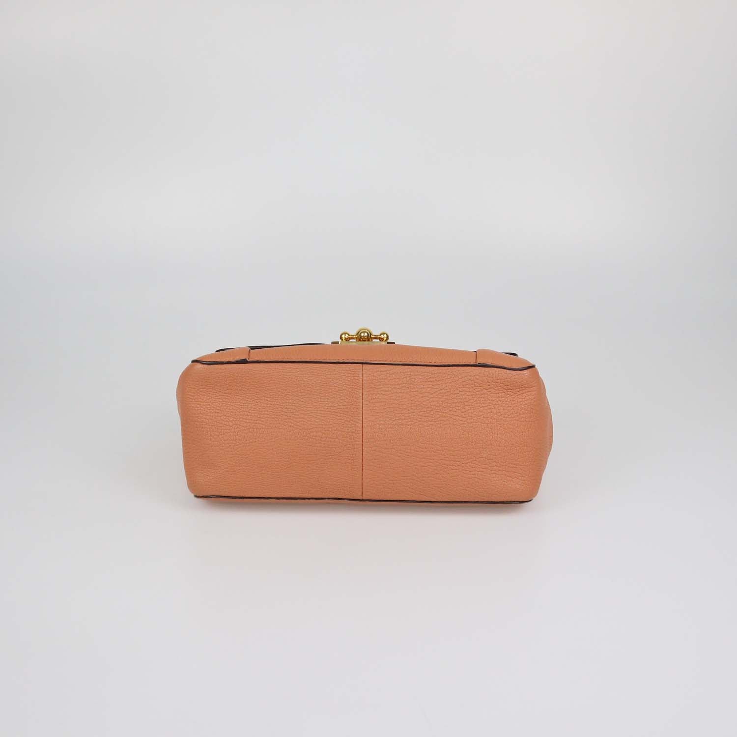 Chloe Peach Leather Medium Elsie Shoulder Bag