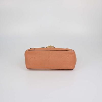 Chloe Peach Leather Medium Elsie Shoulder Bag