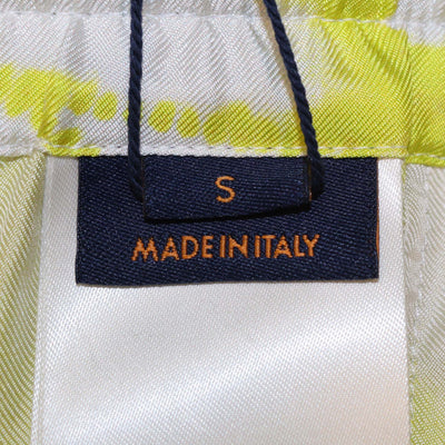 Louis Vuitton Yellow/White Silk Shibori Tie Dye Short Sleeve Shirt & Short Set