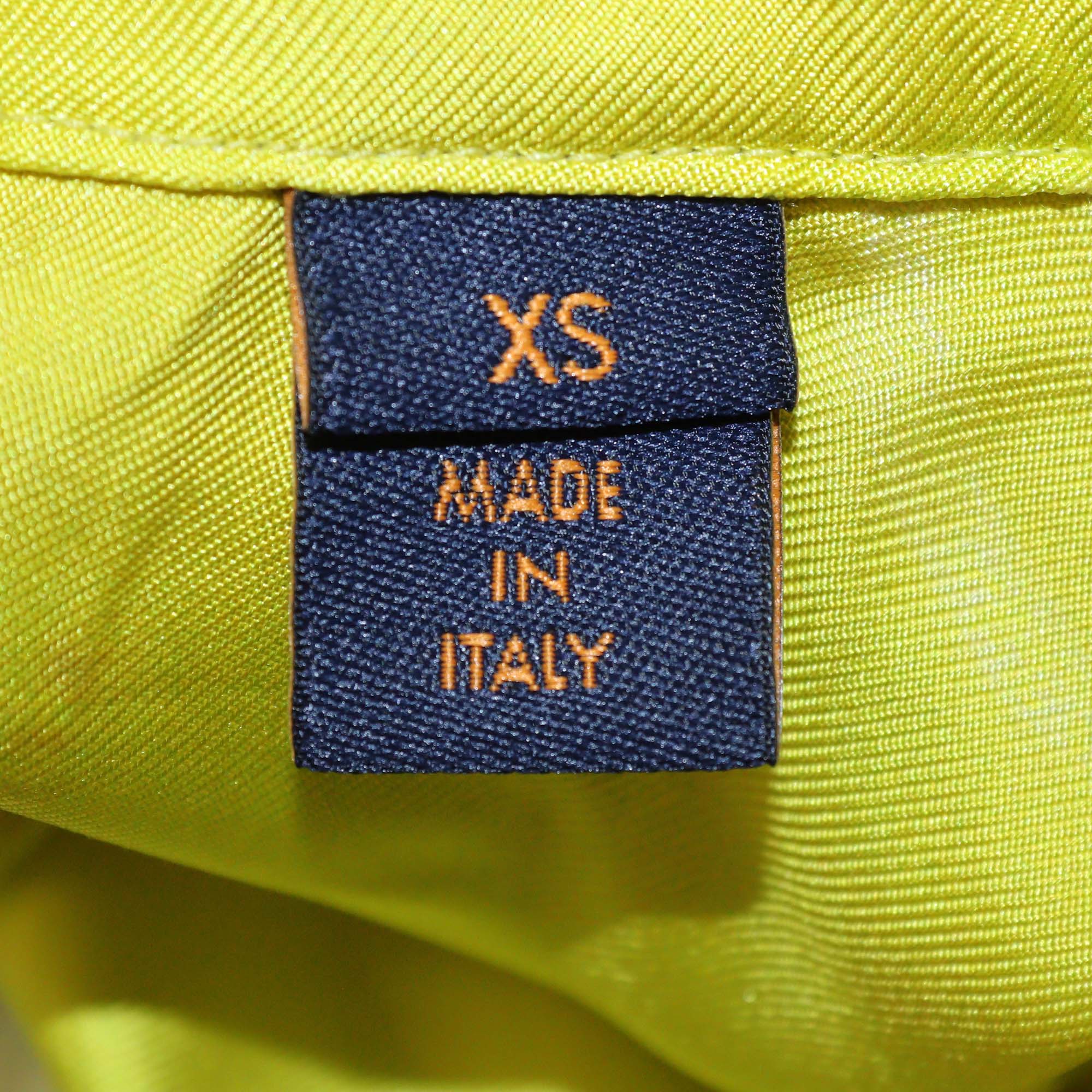 Louis Vuitton Yellow/White Silk Shibori Tie Dye Short Sleeve Shirt & Short Set