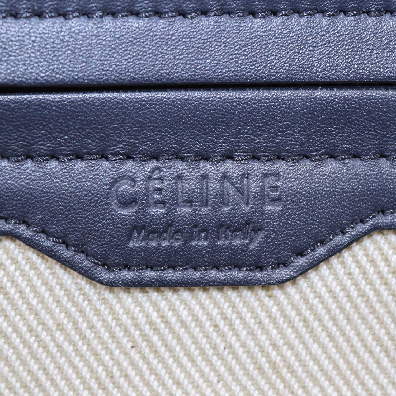 Celine Beige/Black Striped Multicolor Canvas Medium Phantom Luggage Tote