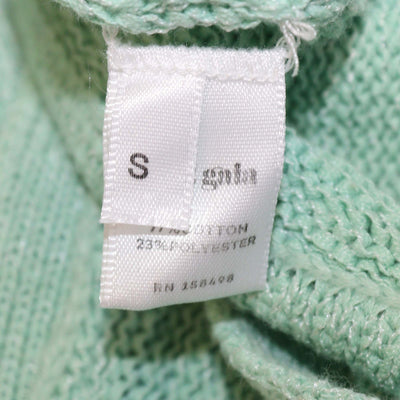 Cult Gaia Green Blend Cotton Knitted Chaya Cutout Detail Top & Skirt Set