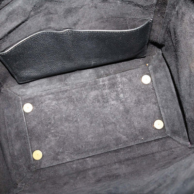 Celine Black Leather Mini Belt Top Handle Bag