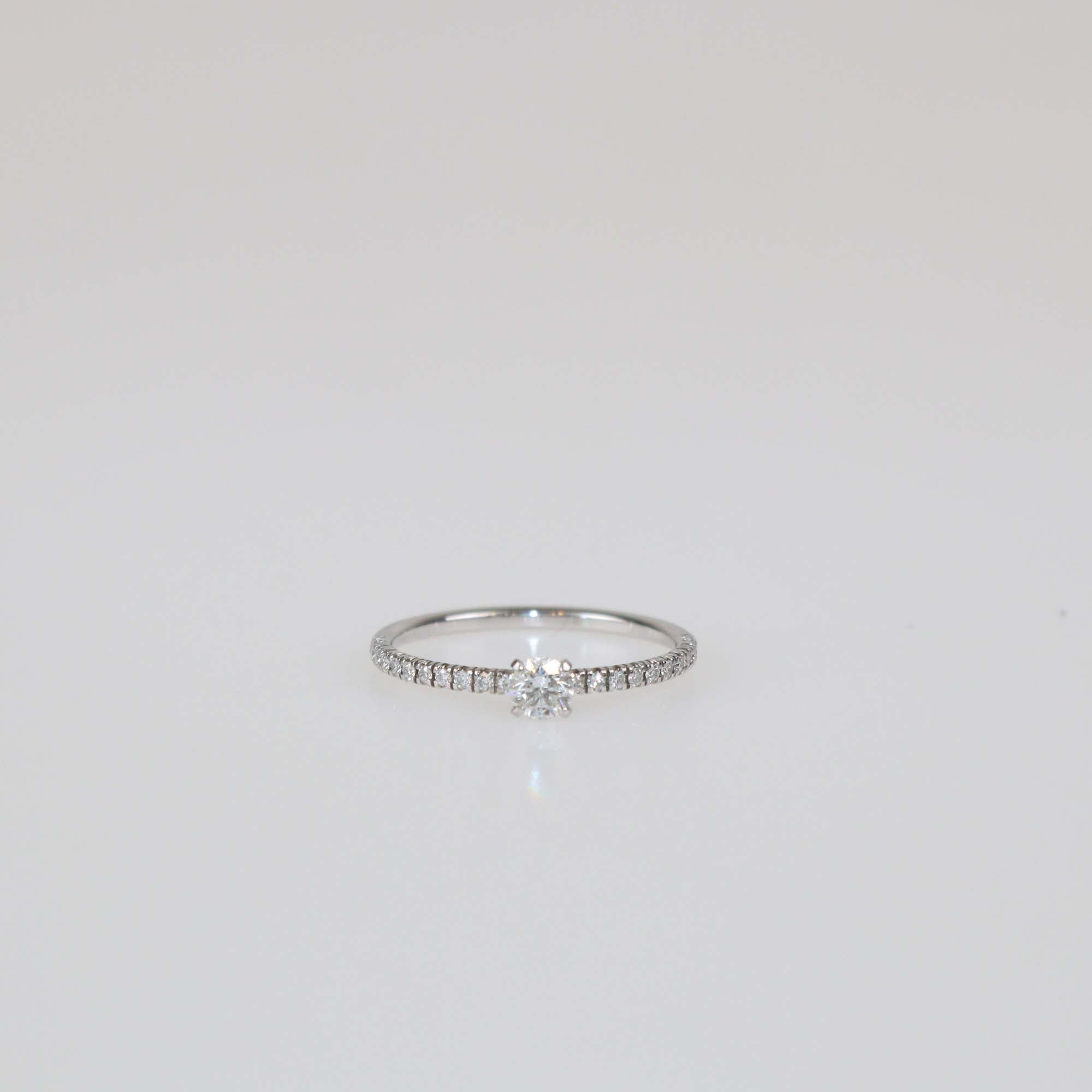 Cartier Platinum Etincelle de Cartier Solitaire Diamond Paved Engagement Ring