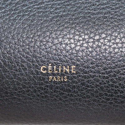 Celine Black Leather Mini Belt Top Handle Bag