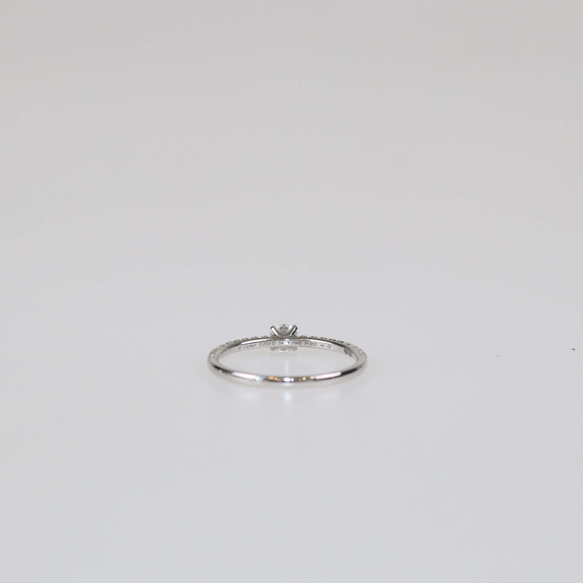 Cartier Platinum Etincelle de Cartier Solitaire Diamond Paved Engagement Ring