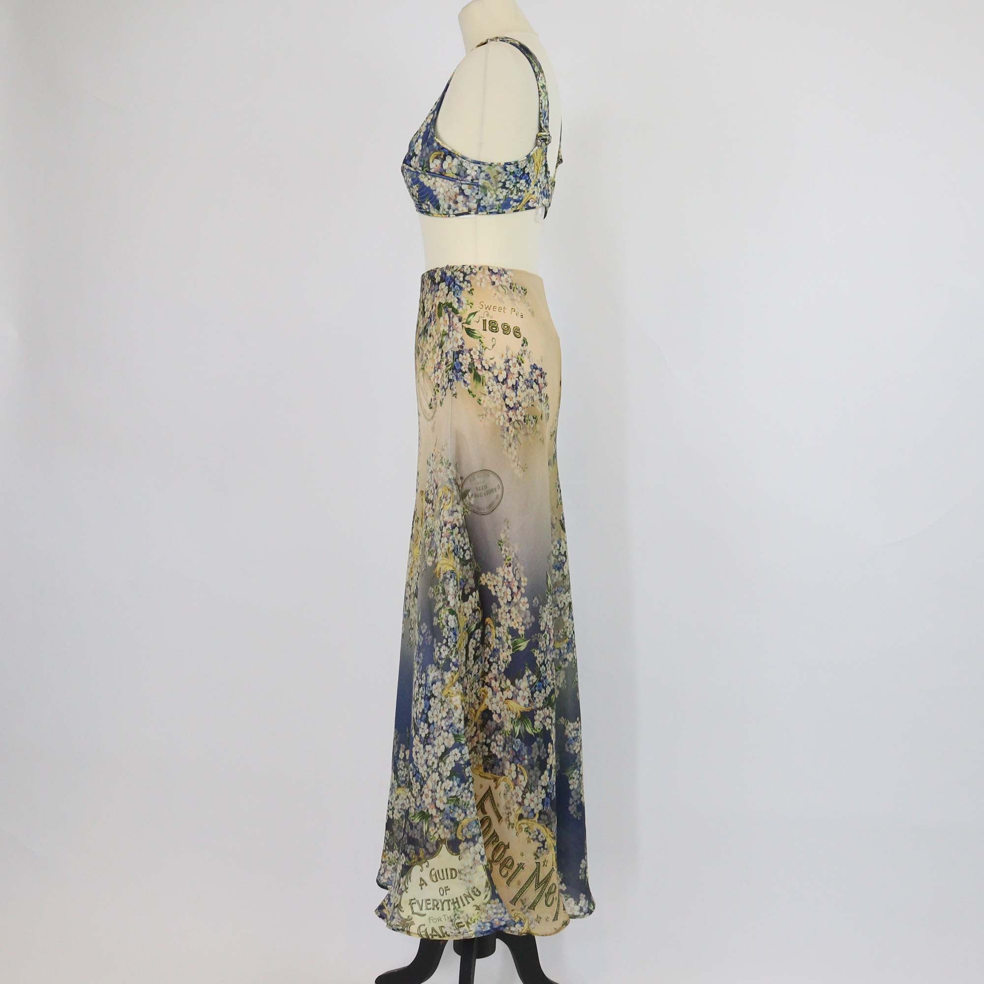 Zimmermann Multicolor Silk Floral Print Tama Bralette and Maxi Skirt Set
