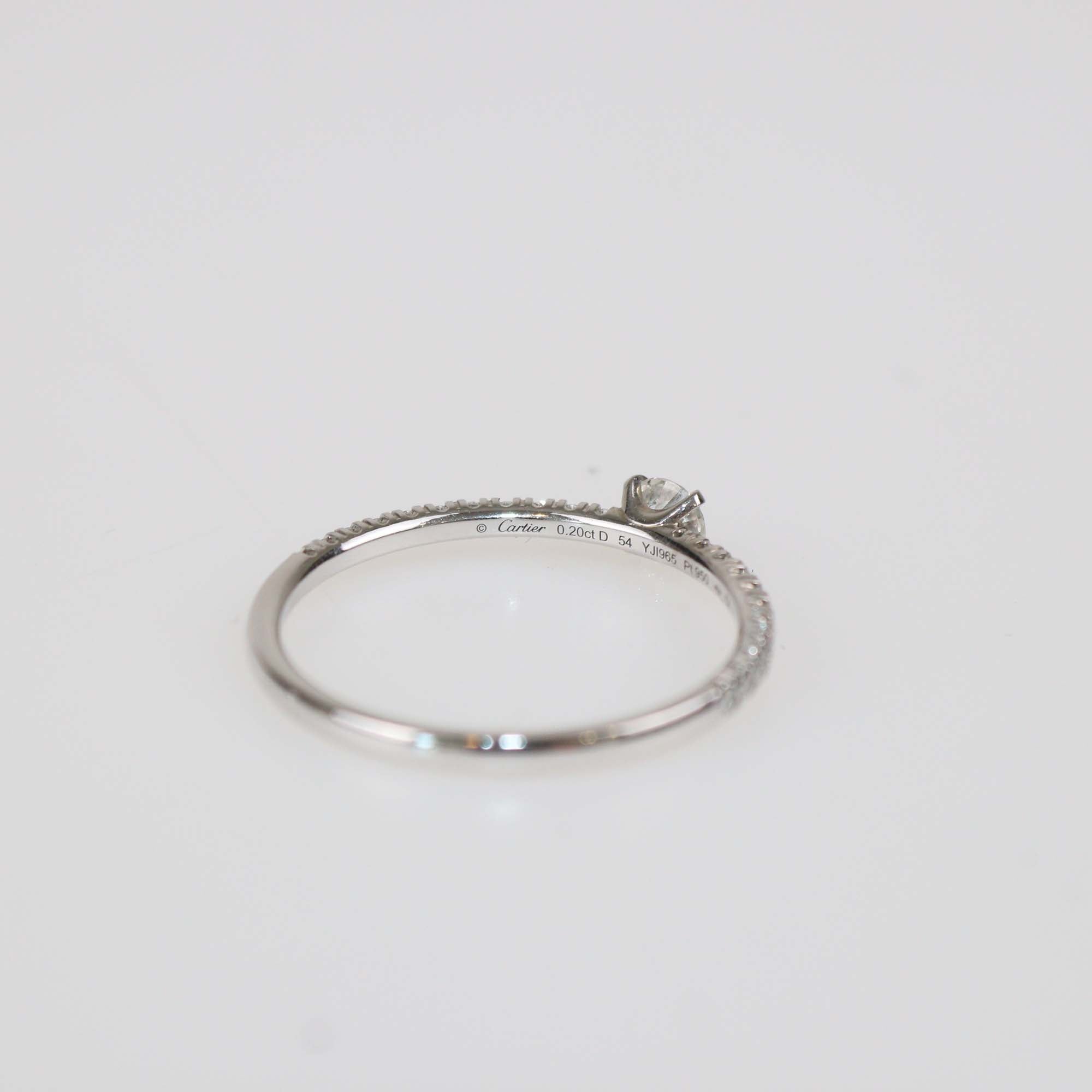 Cartier Platinum Etincelle de Cartier Solitaire Diamond Paved Engagement Ring