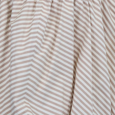 Sandro Taupe Cotton Striped Poplin Bubble Mini Skirt