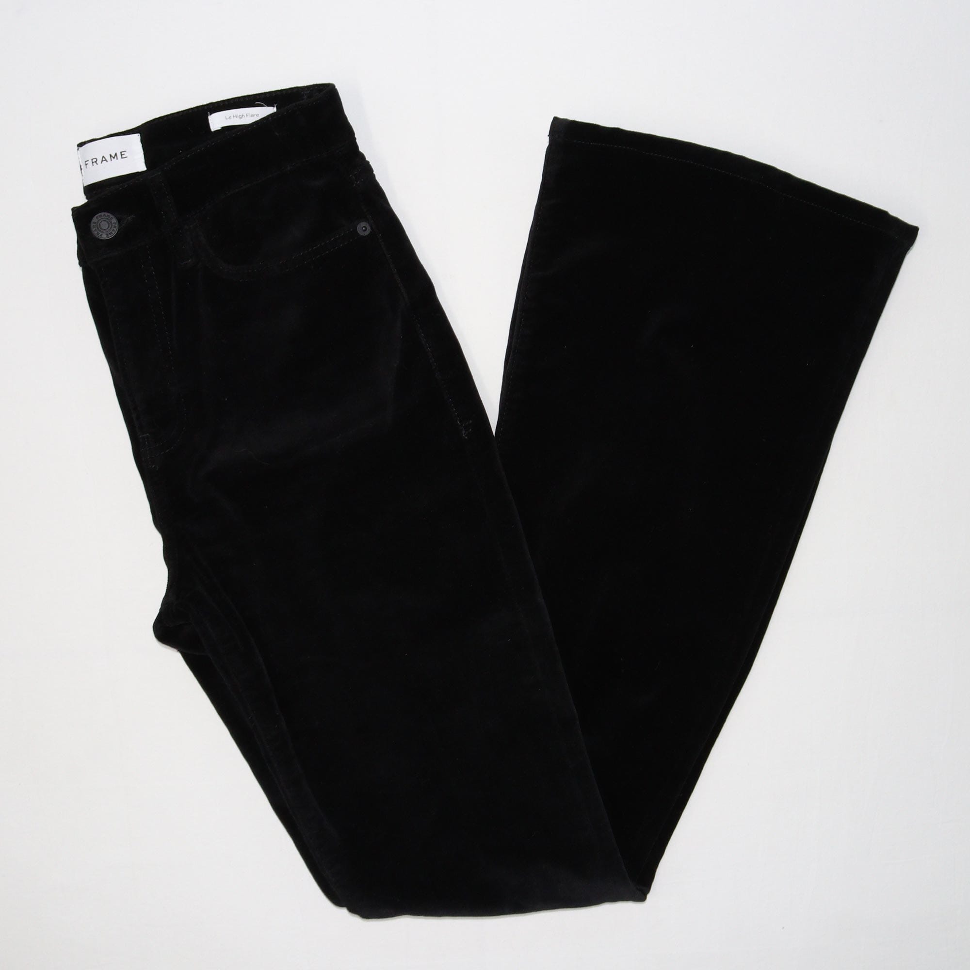 Black Velvet Le High Flare Trouser Clothing Frame 