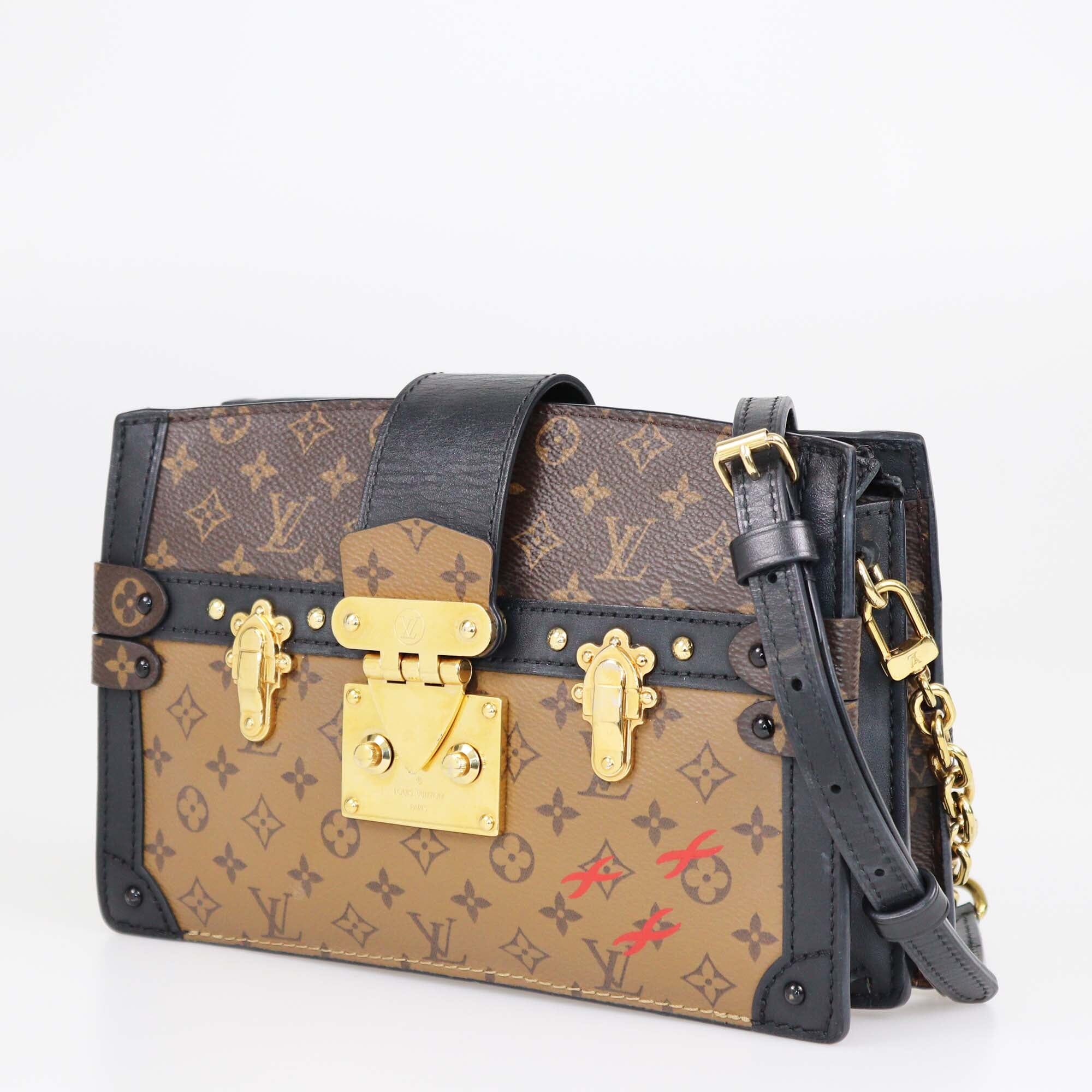 Louis Vuitton Reverse Monogram Trunk Clutch Womens Louis Vuitton 