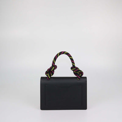 Off-White Black Leather Gummy Jitney 1.4 Top Handle Bag