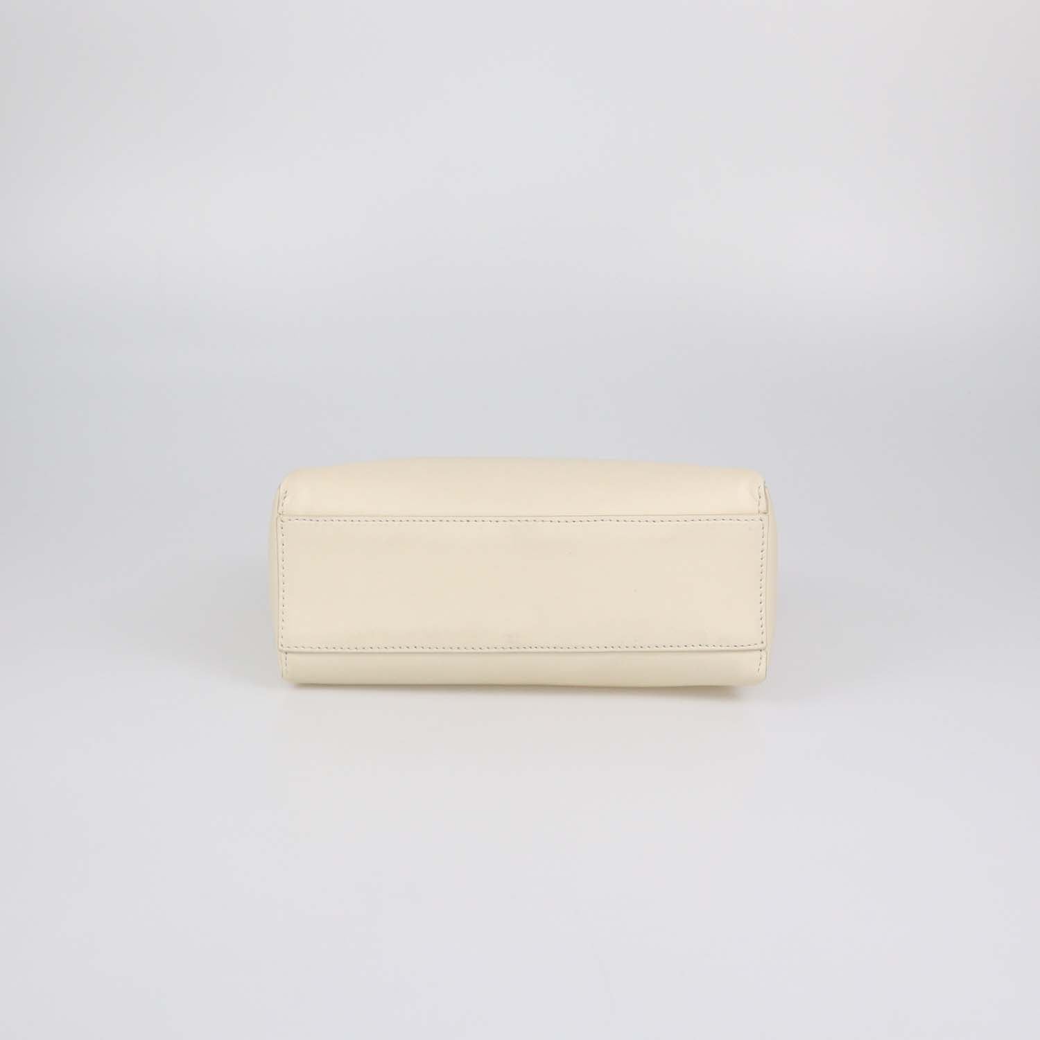 Marni Cream Leather Medium Toggle Shoulder Bag