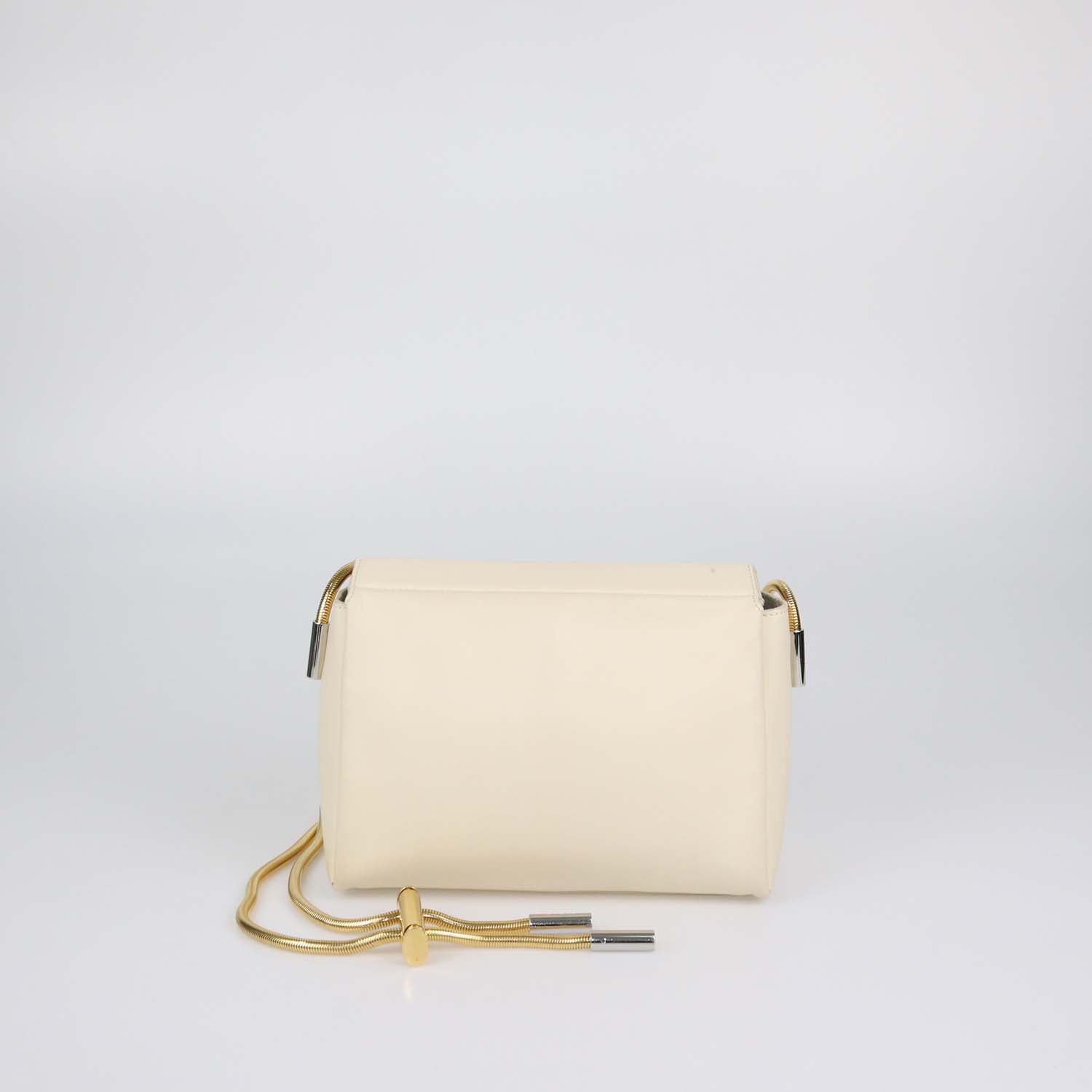 Marni Cream Leather Medium Toggle Shoulder Bag