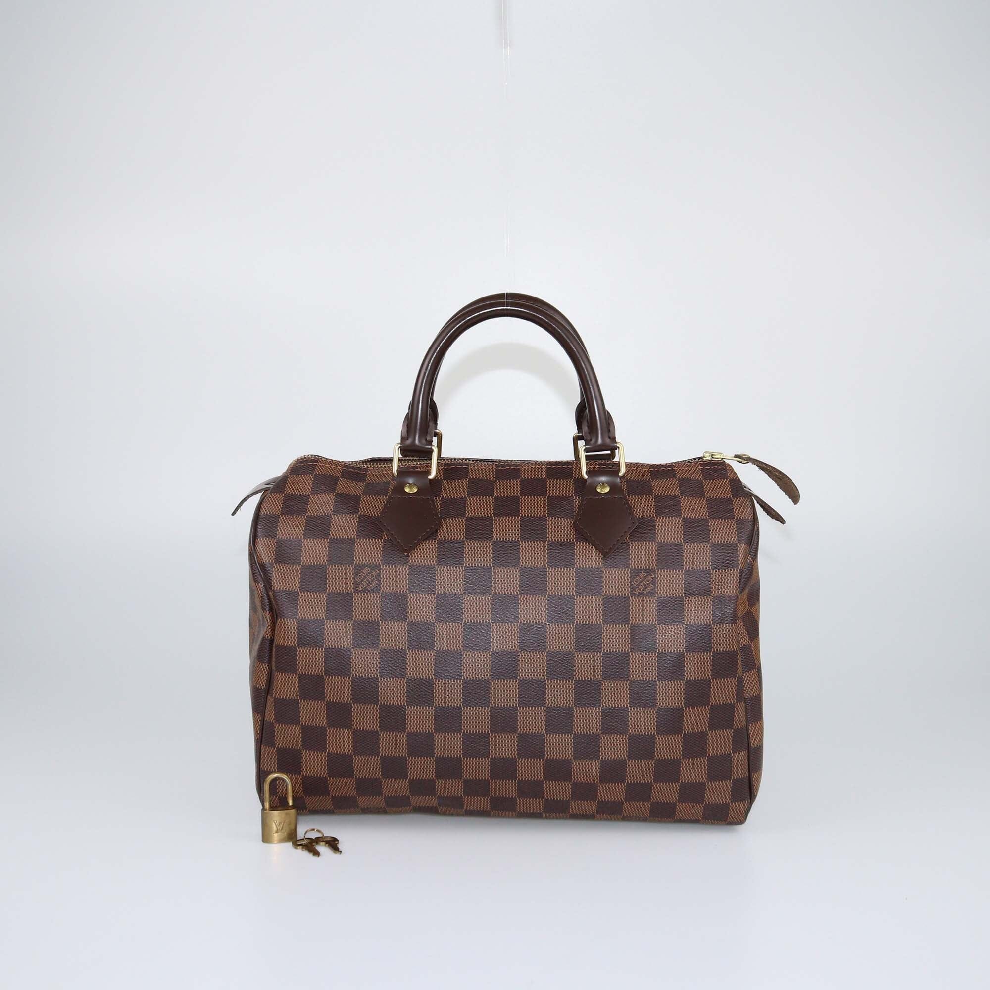 Louis Vuitton Damier Ebene Speedy 30 Womens Louis Vuitton 