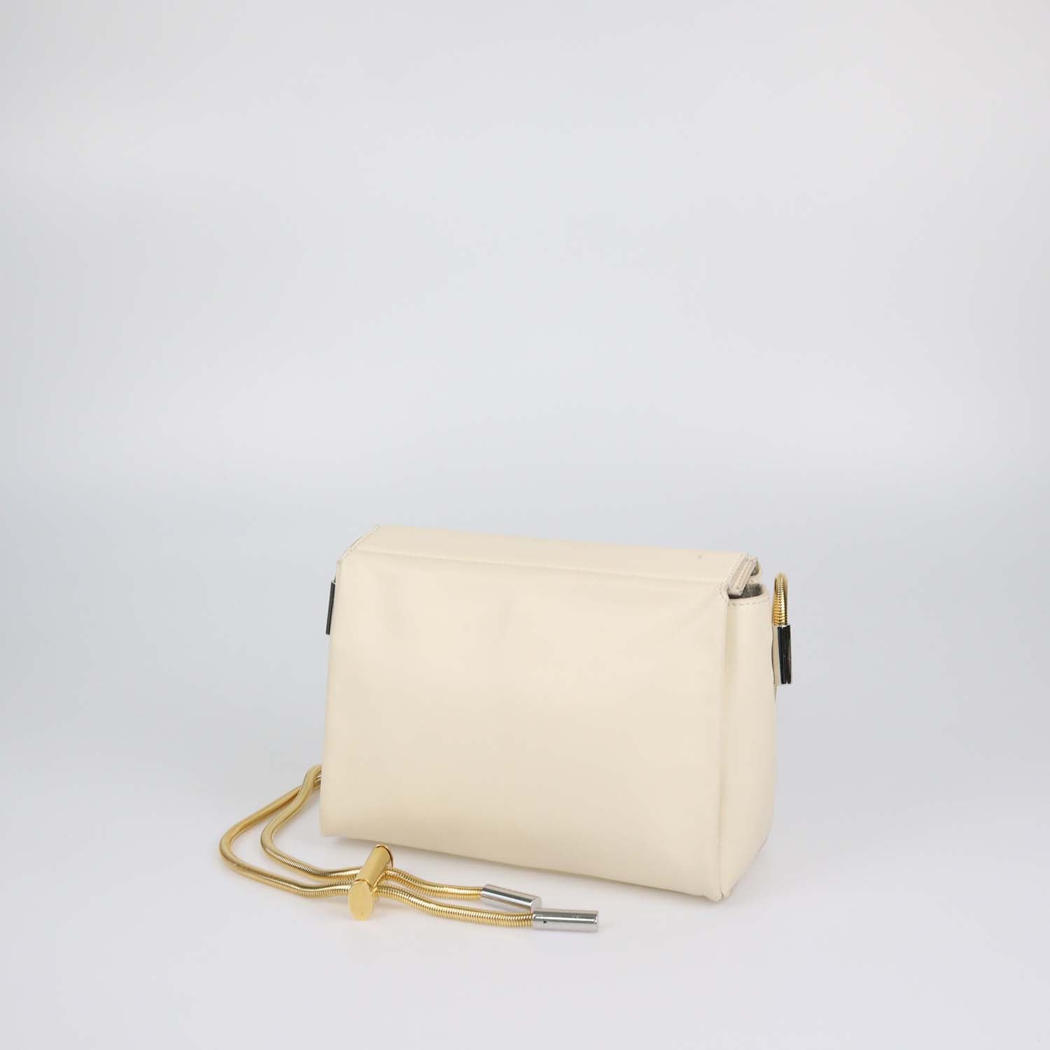 Marni Cream Leather Medium Toggle Shoulder Bag