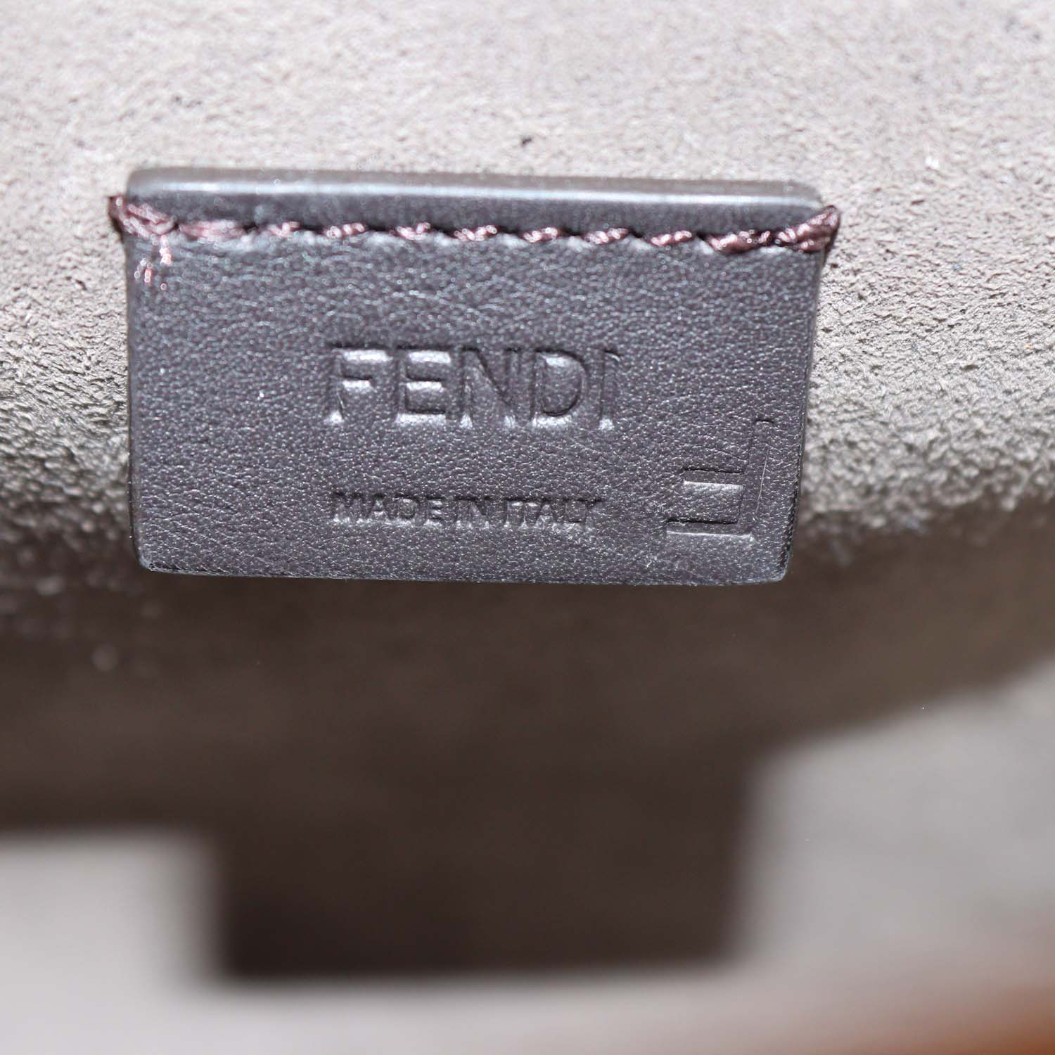 Fendi Brown Leather Mini Sunshine Shopper Tote