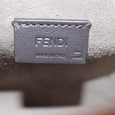 Fendi Brown Leather Mini Sunshine Shopper Tote