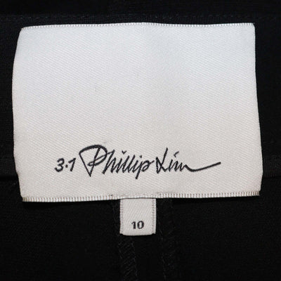 3.1 Phillip Lim Black Triacetate Wide Leg Trousers