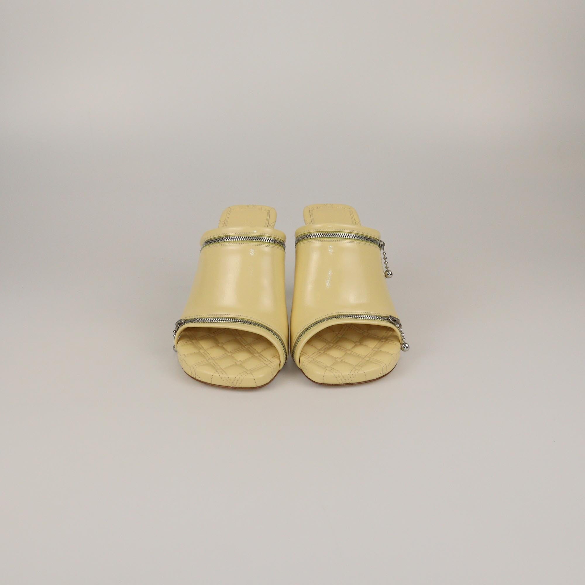 Burberry Daffodil Zip 85 Peep Sandals Womens Burberry 