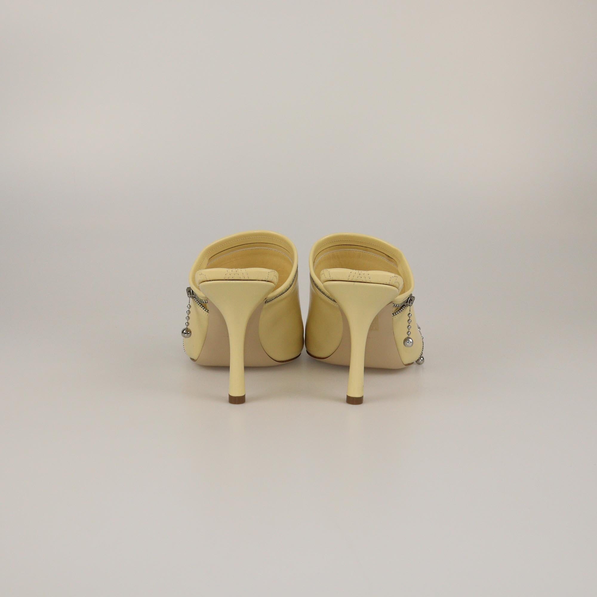 Burberry Daffodil Zip 85 Peep Sandals Womens Burberry 