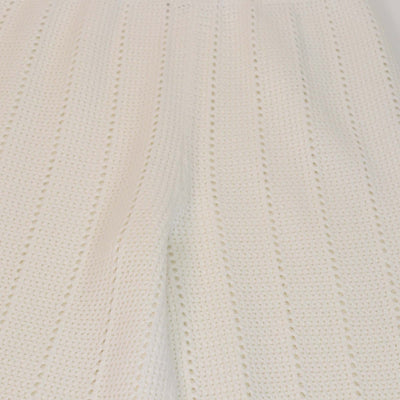 Maje White Cotton Elastic Waist Crochet Wide Leg Trousers