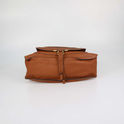 Chloe Brown Leather Medium Marcie Shoulder Bag