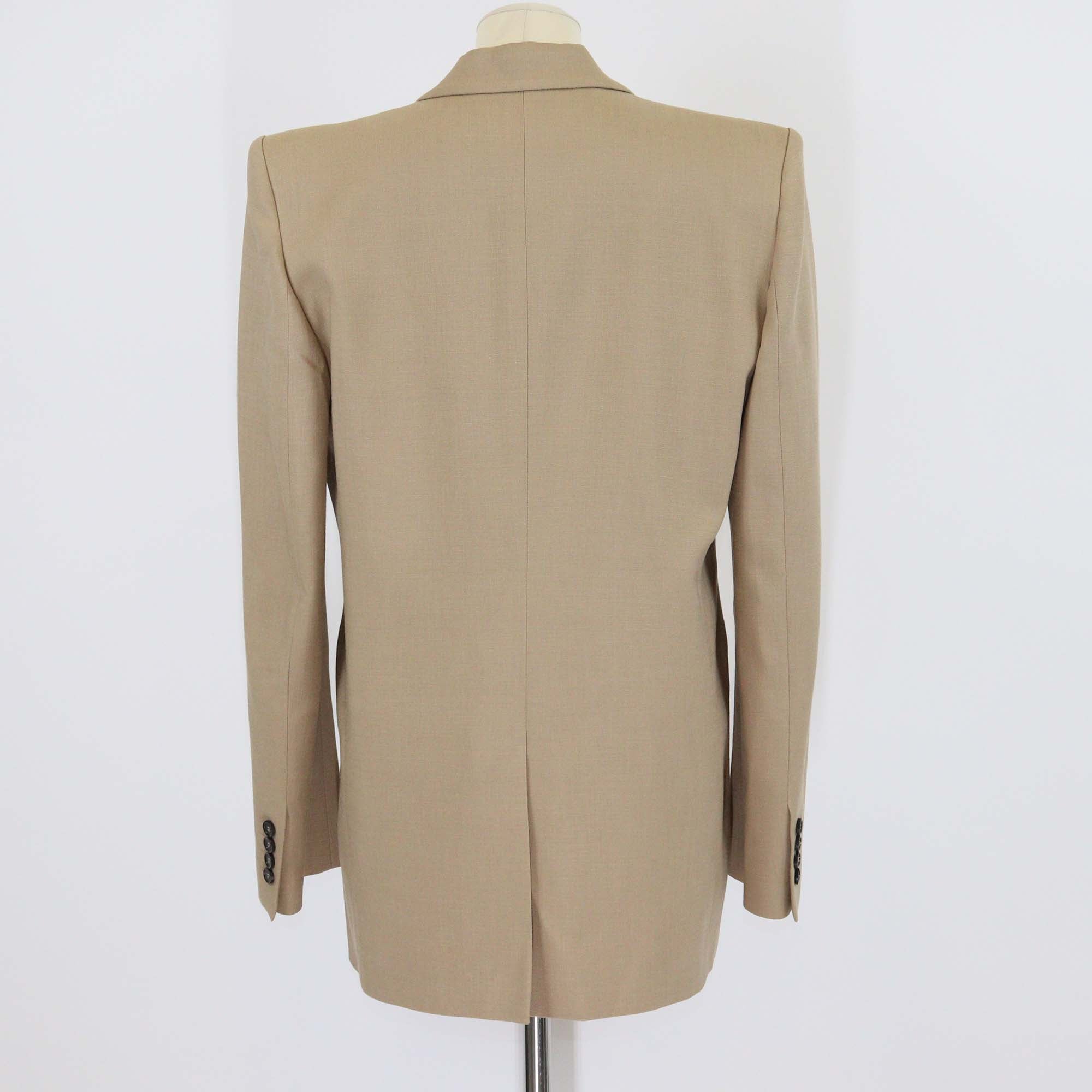 MSGM Milano Beige Viscose Double Breasted Blazer