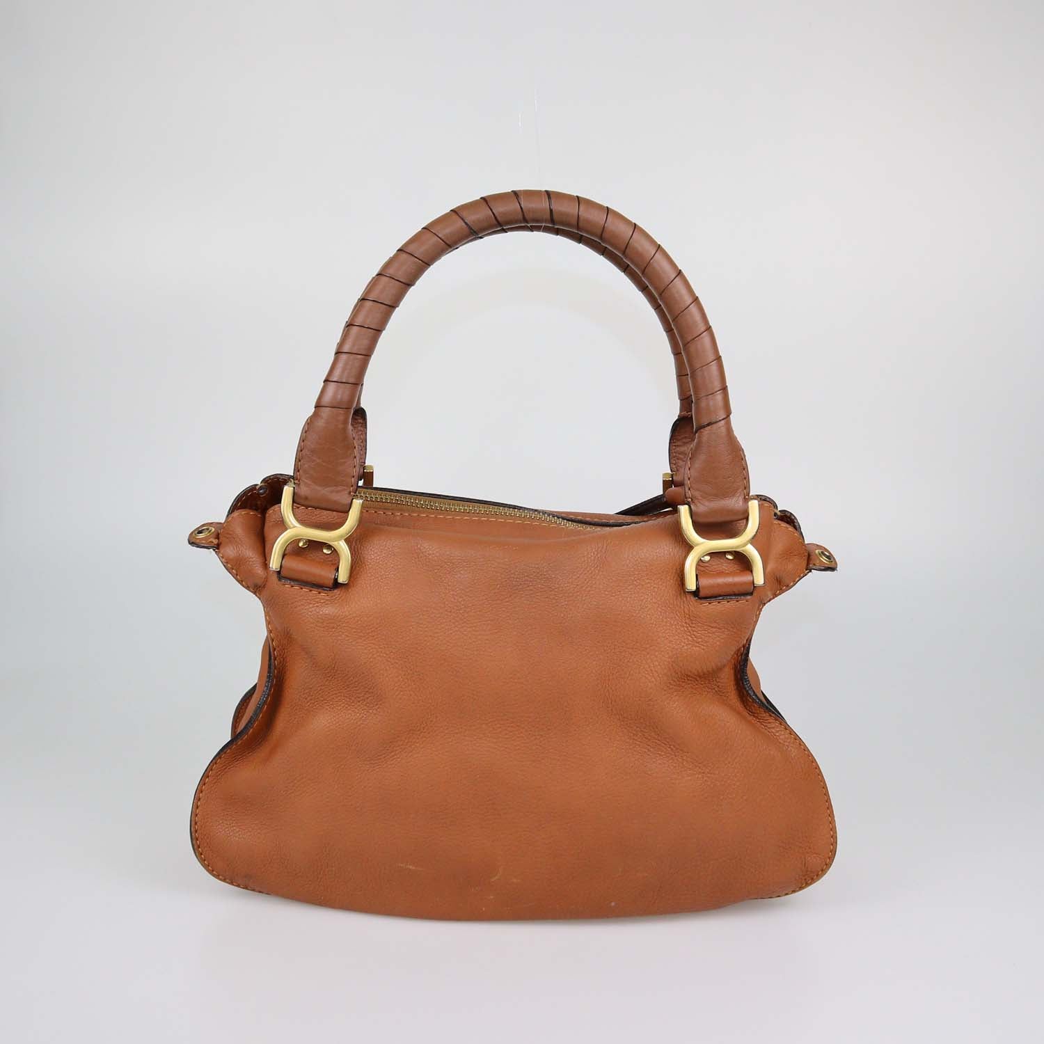 Chloe Brown Leather Medium Marcie Shoulder Bag