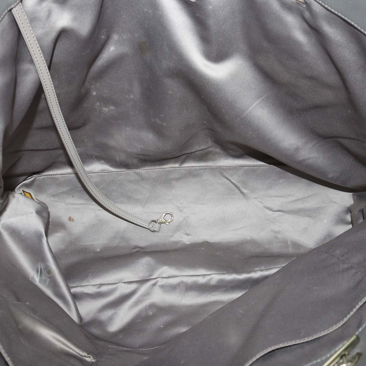 Chanel Grey Quilted Vinyl and Tweed Funny Patchwork Tote