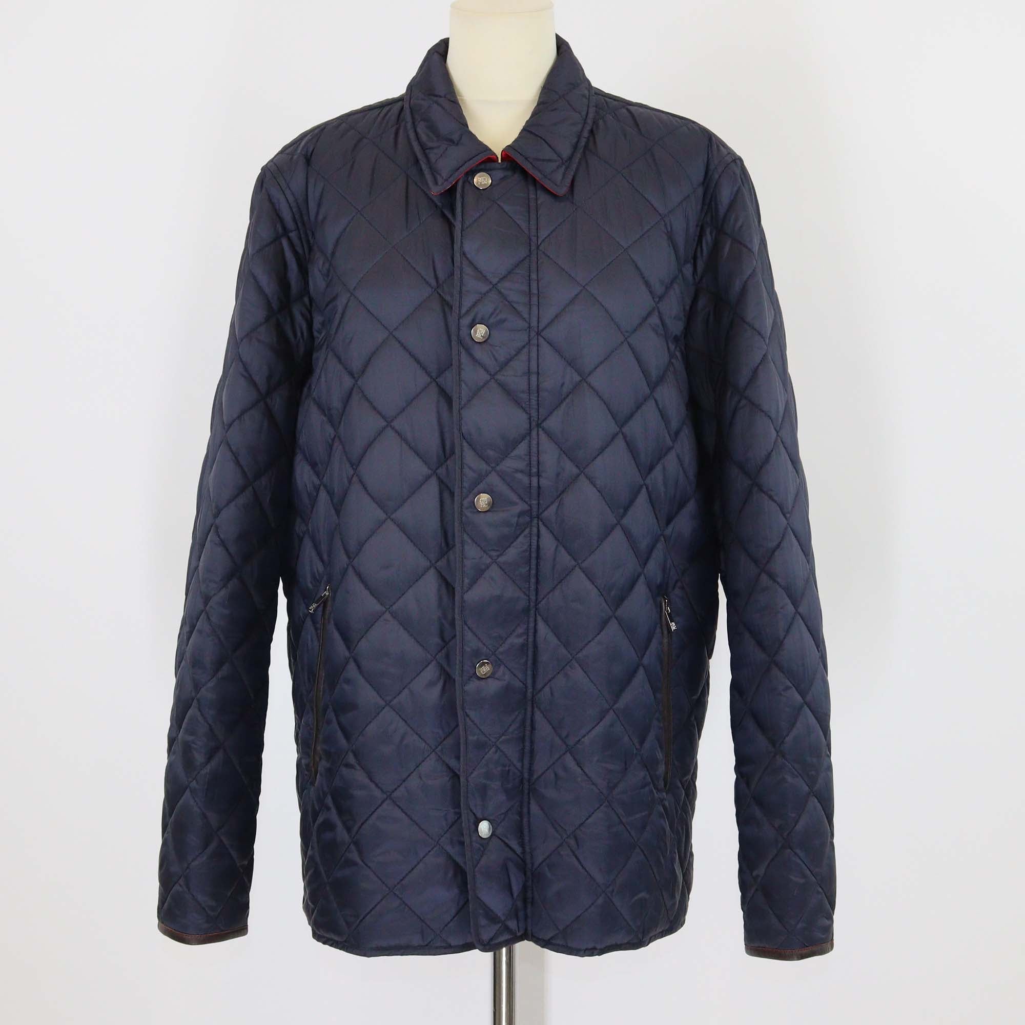 CH Carolina Herrera Navy Blue Quilted Puffer Jacket
