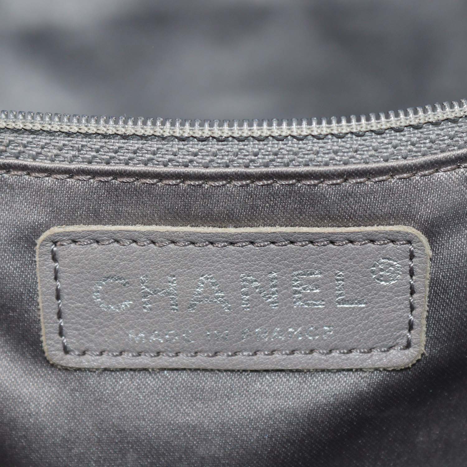 Chanel Grey Quilted Vinyl and Tweed Funny Patchwork Tote