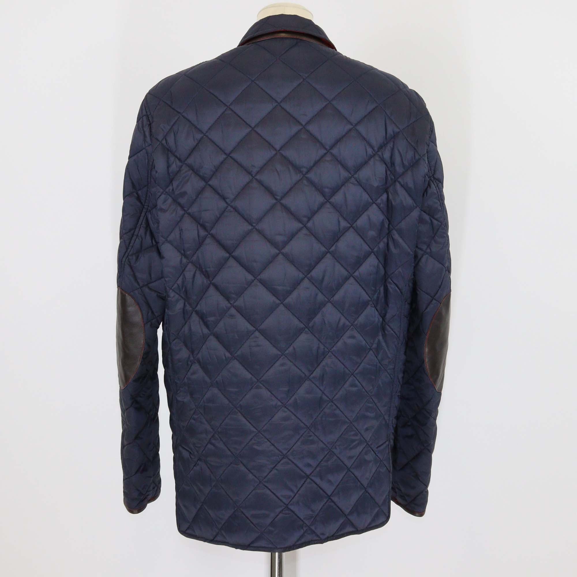 CH Carolina Herrera Navy Blue Quilted Puffer Jacket