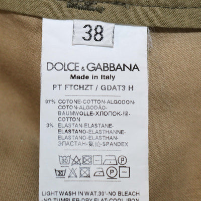 Dolce & Gabbana Green Cotton Camouflage Cargo Pants