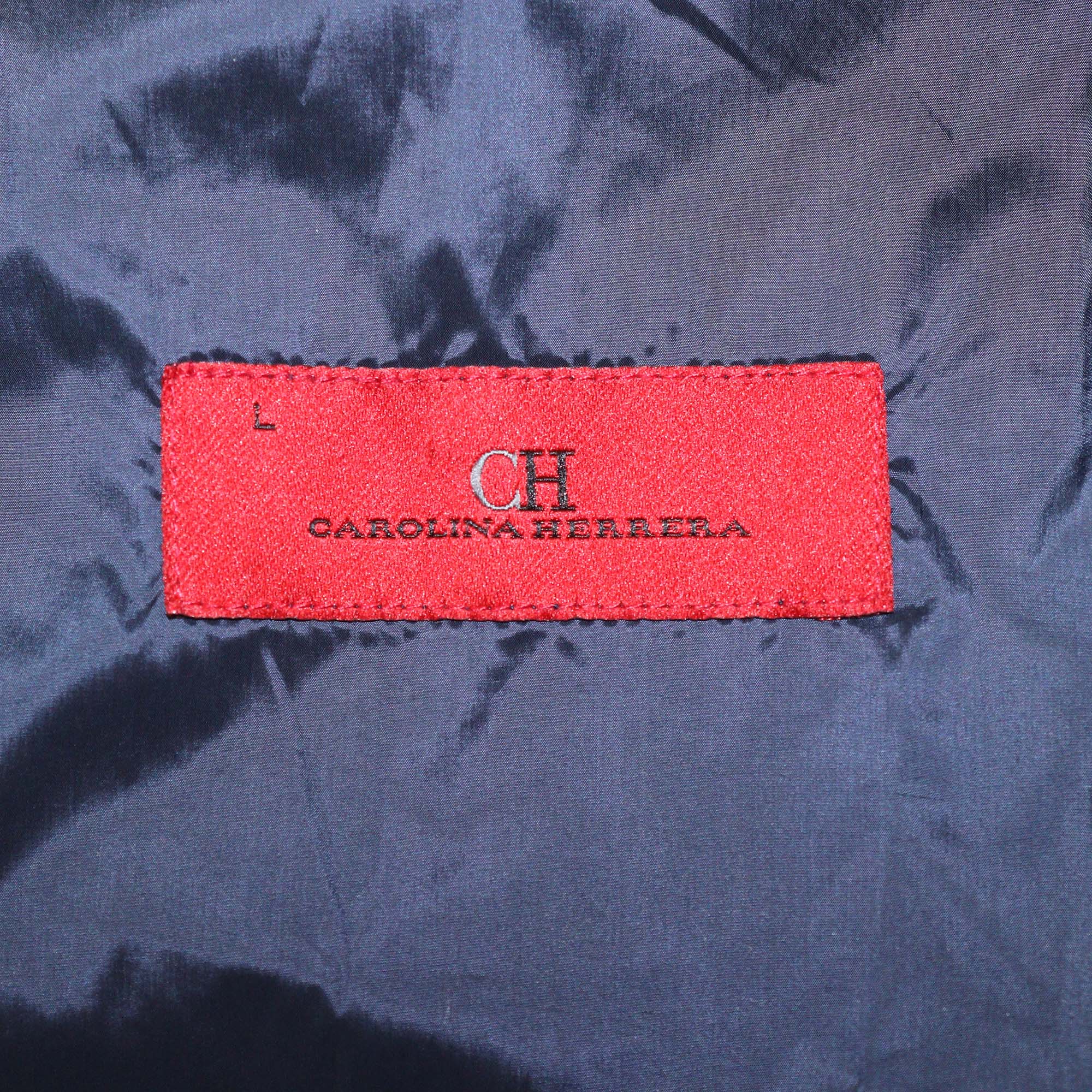 CH Carolina Herrera Navy Blue Quilted Puffer Jacket