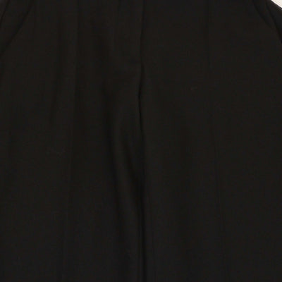 Burberry Black Wool Draped Sheer Side Straight Leg Pants