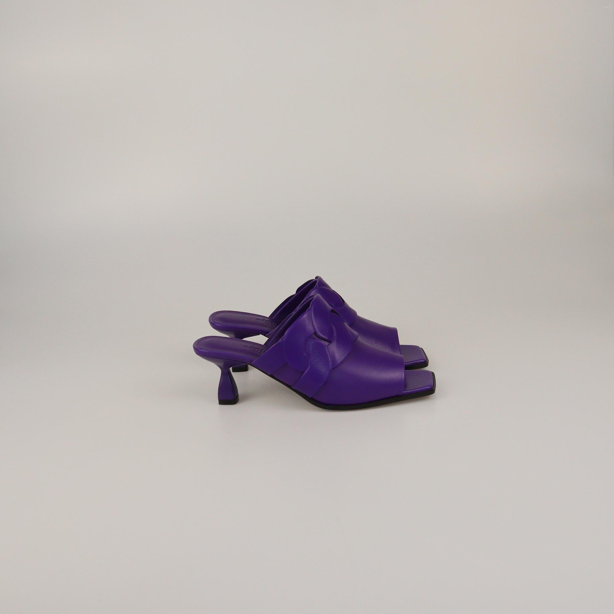 Hermes Purple Hanna 55 Sandals Womens Hermes 