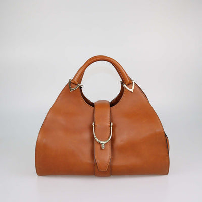 Gucci Tan Leather Stirrup Bag