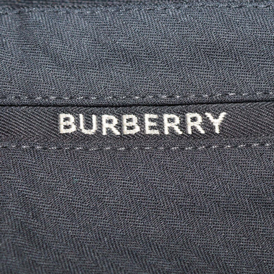 Burberry Black Wool Draped Sheer Side Straight Leg Pants