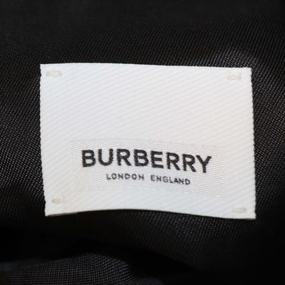 Burberry Black Wool Draped Sheer Side Straight Leg Pants
