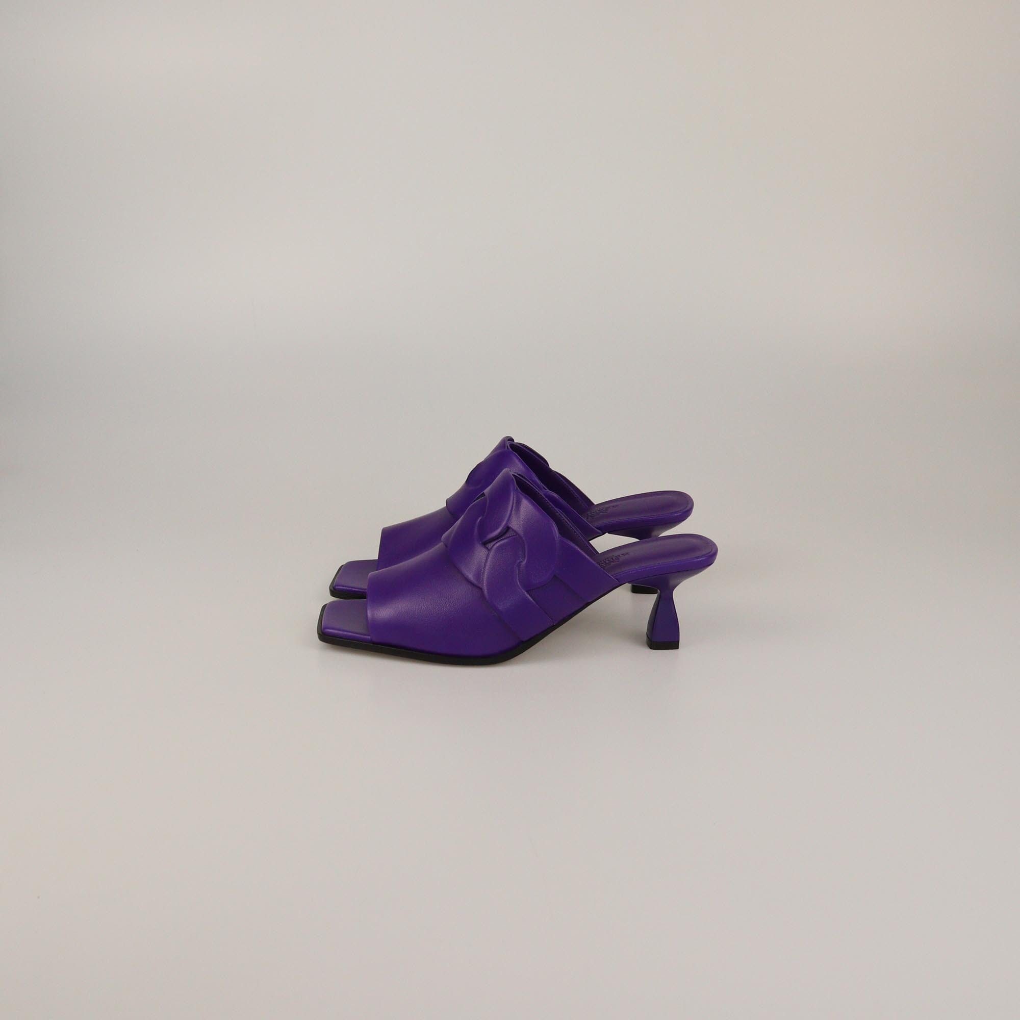 Hermes Purple Hanna 55 Sandals Womens Hermes 