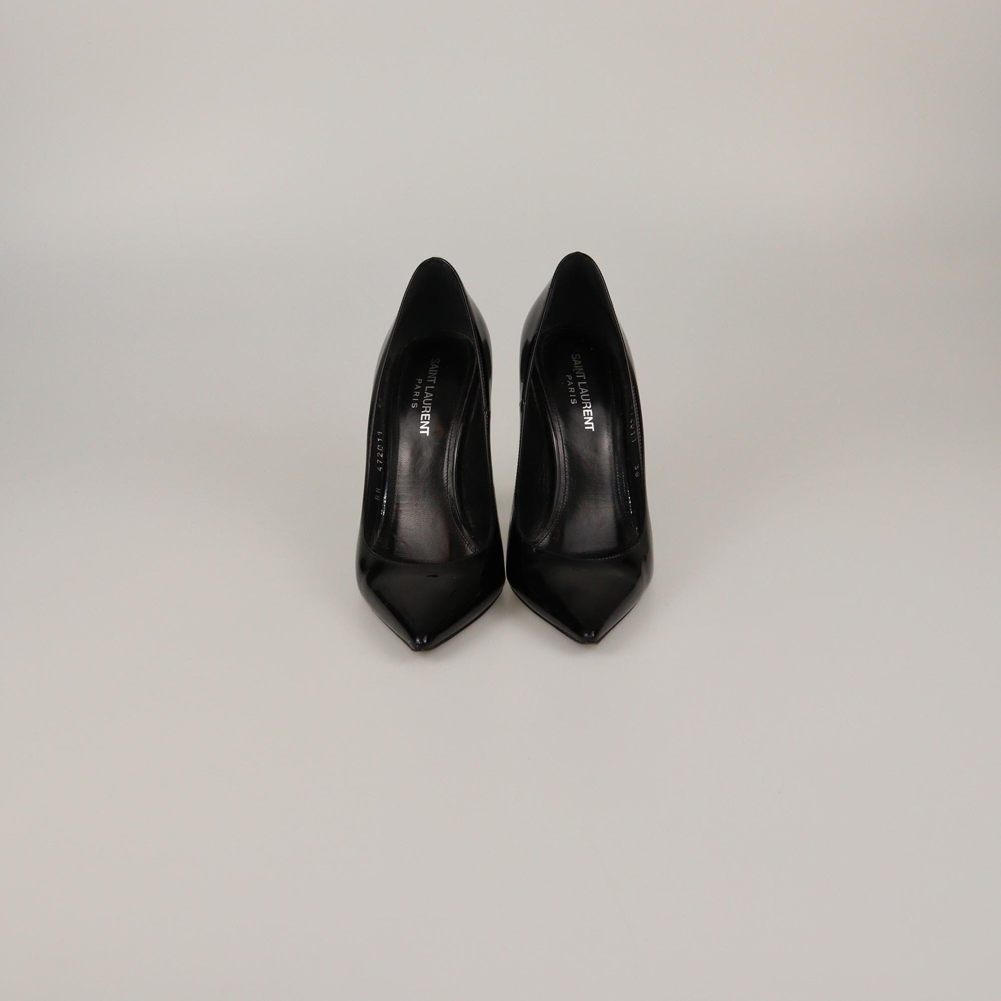 Saint Laurent Black Patent Opyum 110 Pumps Womens Saint Laurent 